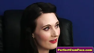 UK milf sucks doctor horseshit before facial